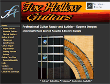 Tablet Screenshot of foxhollowguitars.com